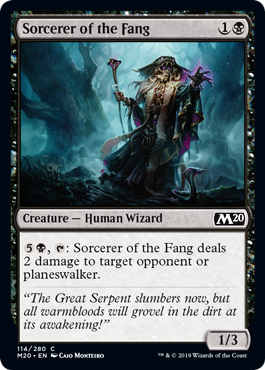 Sorcerer of the Fang (Magic 2020 Core Set) Light Play