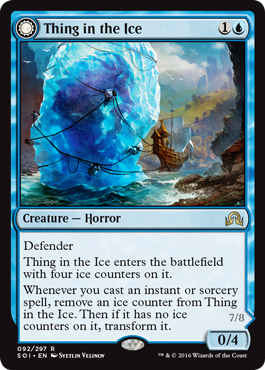 Thing in the Ice (Awoken Horror) (Shadows Over Innistrad) Near Mint Foil