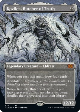 Kozilek, Butcher of Truth (Borderless) (Double Masters 2022) Near Mint Foil