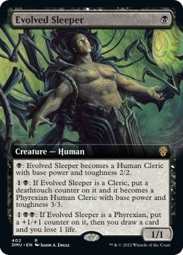 Evolved Sleeper (Extended Art) (Dominaria United) Light Play Foil