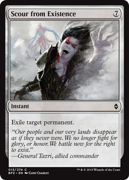 Scour from Existence (Battle for Zendikar) Medium Play Foil