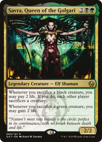 Savra, Queen of the Golgari (Guilds of Ravnica: Guild Kits) Light Play