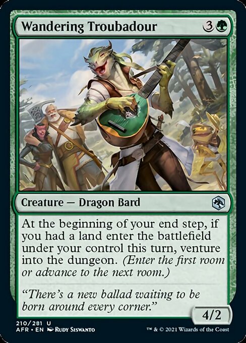 Wandering Troubadour (Adventures in the Forgotten Realms) Near Mint Foil
