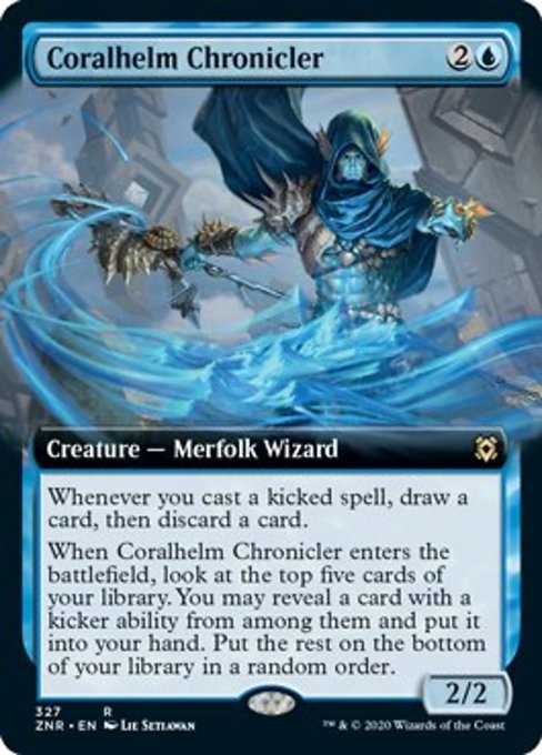Extended Art Coralhelm Chronicler (Zendikar Rising) Near Mint