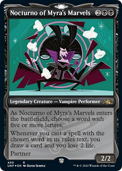 Nocturno of Myra's Marvels (Showcase) (Galaxy Foil) (Unfinity) Near Mint Foil