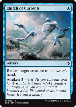 Clutch of Currents (Battle for Zendikar) Medium Play
