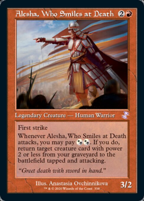 Alesha, Who Smiles at Death (Time Spiral Remastered) Light Play Foil
