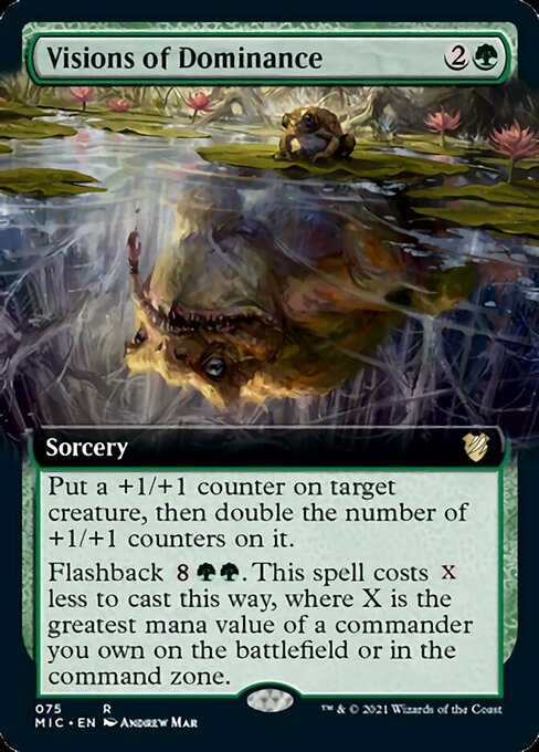 Visions of Dominance (Extended Art) (Commander 2021 Midnight Hunt) Near Mint