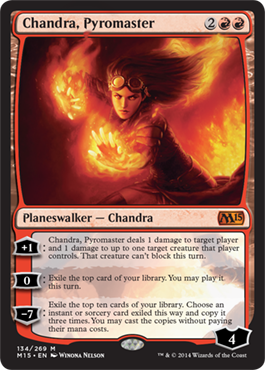 Chandra, Pyromaster (Magic 2015 Core Set) Light Play