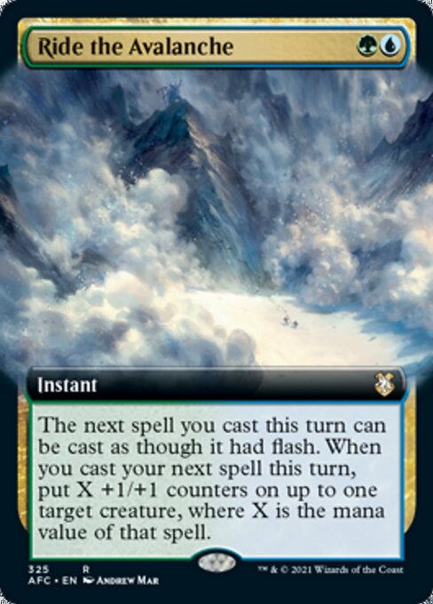 Ride the Avalanche (Extended Art) (Commander 2021 Forgotten Realms) Near Mint