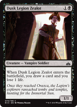 Dusk Legion Zealot (Rivals of Ixalan) Heavy Play