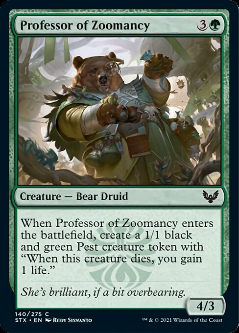 Professor of Zoomancy (Strixhaven) Near Mint Foil