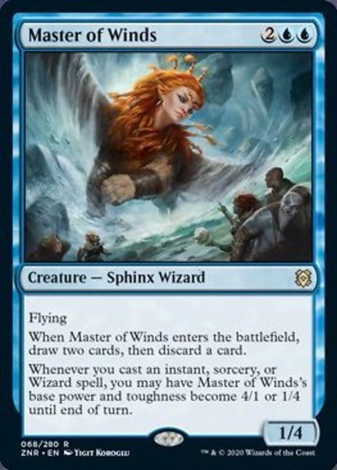 Master of Winds (Zendikar Rising) Medium Play Foil