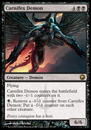 Carnifex Demon (Scars of Mirrodin) Medium Play Foil