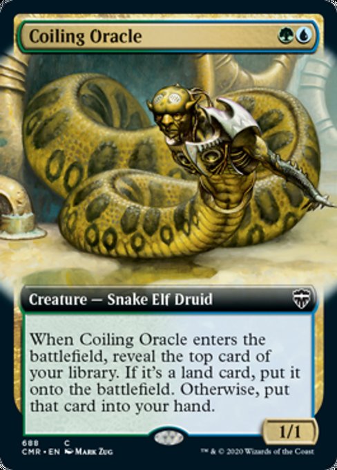 Coiling Oracle (Extended Art) (Commander Legends) Light Play