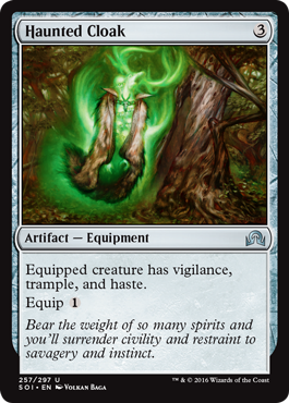 Haunted Cloak (Shadows Over Innistrad) Light Play