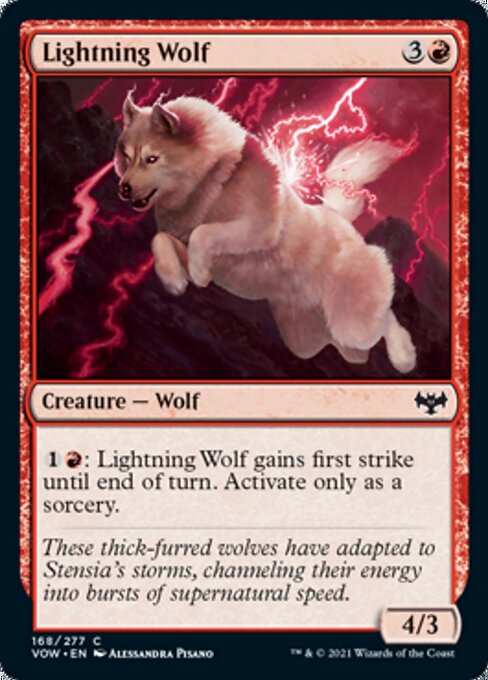 Lightning Wolf (Innistrad: Crimson Vow) Medium Play