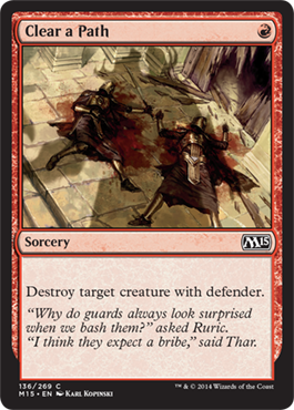 Clear a Path (Magic 2015 Core Set) Near Mint Foil