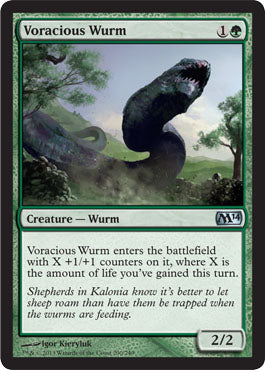 Voracious Wurm (Magic 2014 Core Set) Medium Play
