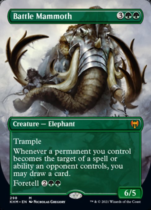 Battle Mammoth (Borderless) (Kaldheim) Medium Play Foil