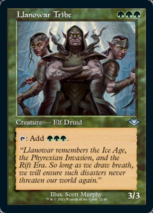 Llanowar Tribe (Modern Horizons 1 Retro Frames) Near Mint Foil