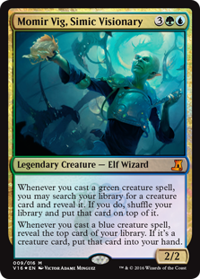 Momir Vig, Simic Visionary (From the Vault: Lore) Light Play Foil