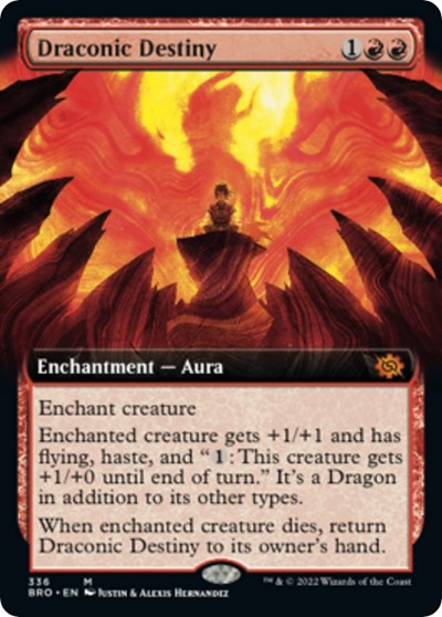 Draconic Destiny (Extended Art) (The Brothers' War) Near Mint Foil