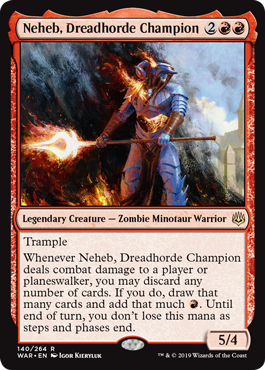 Neheb, Dreadhorde Champion (War of the Spark) Medium Play