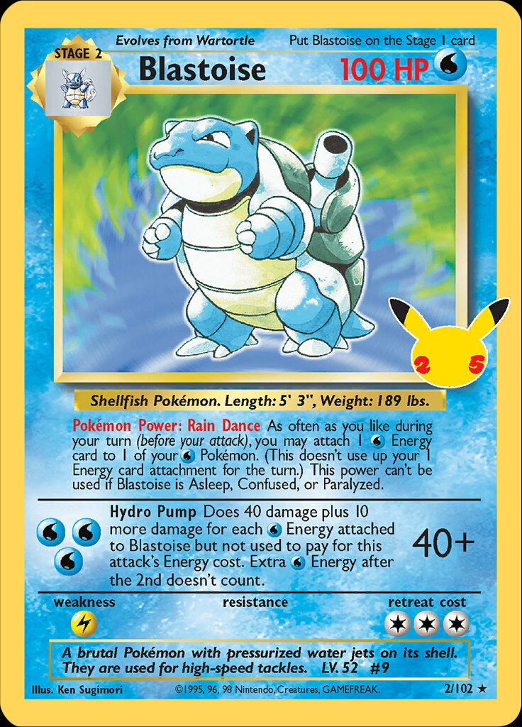 Blastoise (2/102) [SWSH: Celebrations Classic Collection]