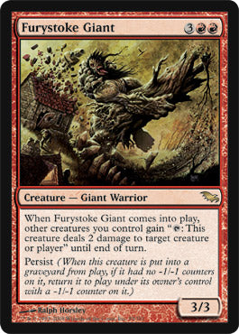 Furystoke Giant (Shadowmoor) Heavy Play Foil