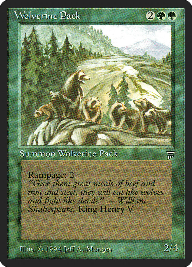Wolverine Pack (Legends) Medium Play